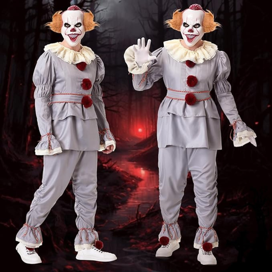 Disfraz Pennywise Adulto MOMOSTAR – Payaso IT para Halloween y Carnaval