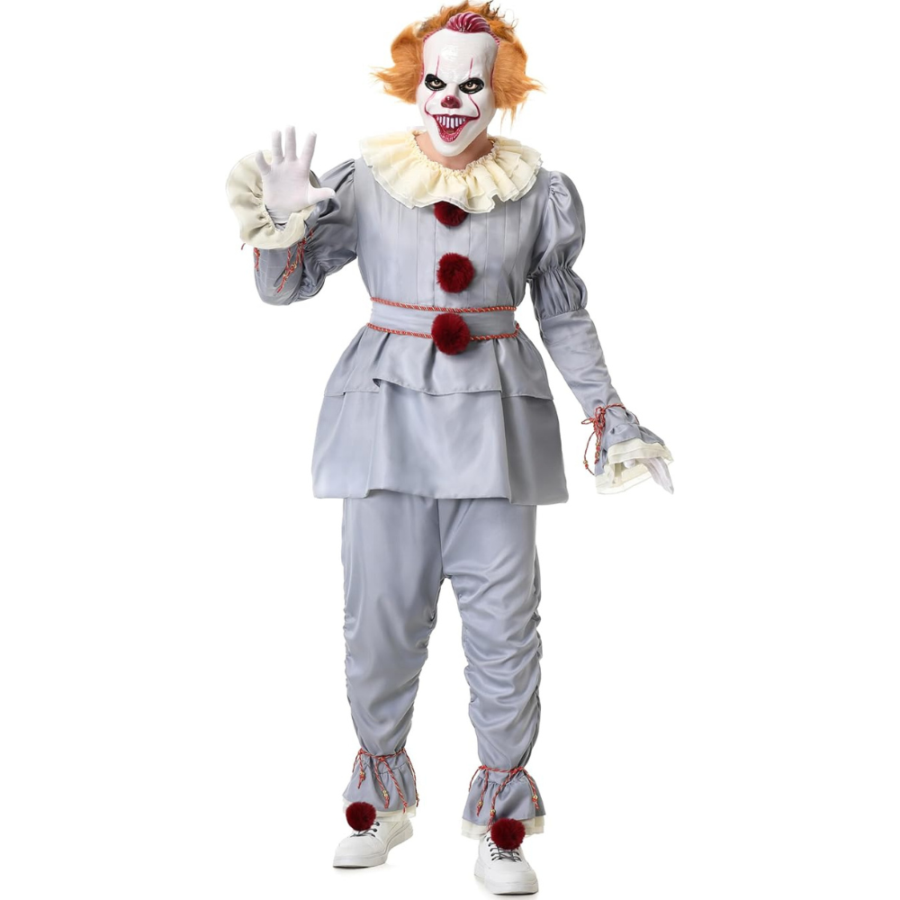 Disfraz Pennywise Adulto MOMOSTAR – Payaso IT para Halloween y Carnaval